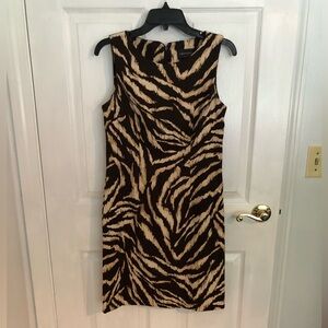 Sleeveless Sheath Dress in Animal Print. Great Condition!